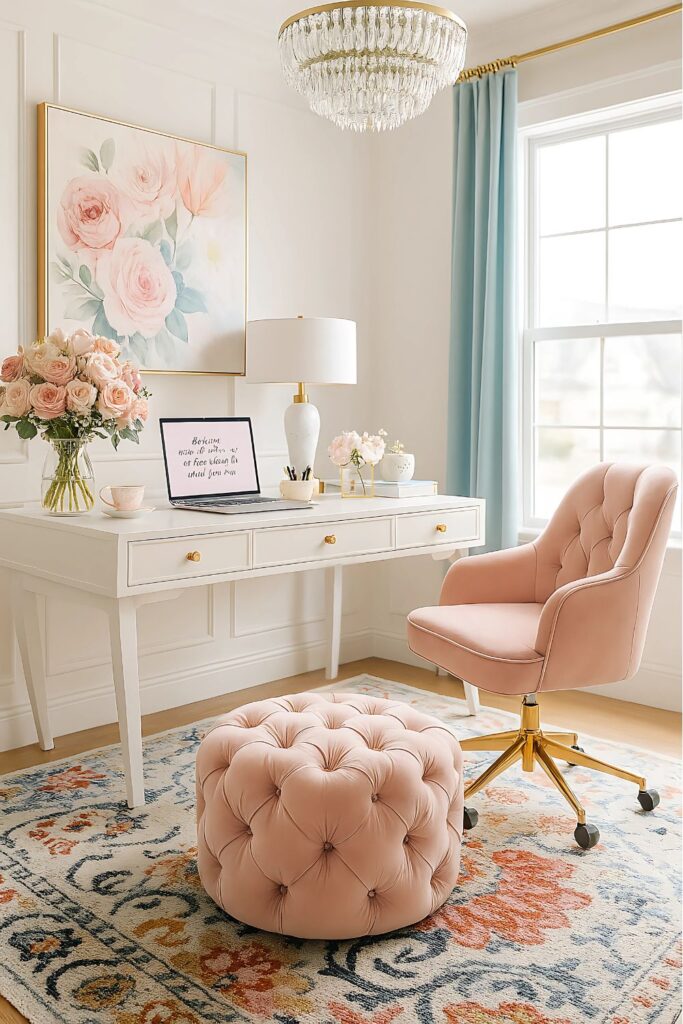 Girly Vibes Creative Corner Home Office