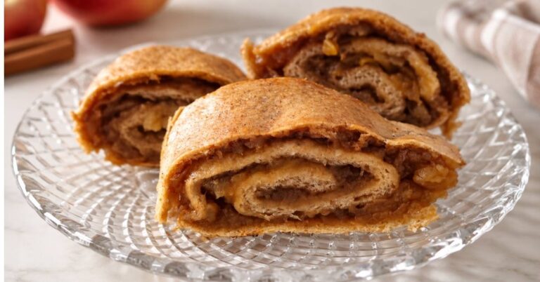 Homemade Apple Rolls with Cinnamon and Walnuts